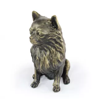 Chihuahua à poil court - statue de chien, chien assis pour bureau, décoration pour le salon d'un amoureux des chiens par Art-Dog