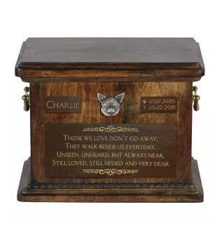 Chihuahua Kurzhaar Personalisierte Hundeurne mit Gravur, Erinnerungsbox für Hundeknochen von der Marke Art-Dog