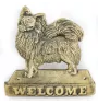 Chihuahua Langhaar - Türschild mit Hund, messingfarbenes Willkommensschild, einzigartiges Schild mit der Aufschrift Welcome von der Marke Art-Dog