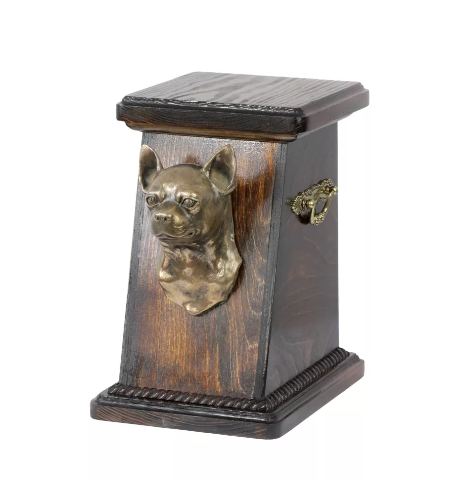Chihuahua à poil court - urne pour les cendres d'un chien, une urne élégante avec une statuette, une urne commémorative avec un buste de chien de la marque Art-Dog