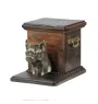 Chihuahua à poil court I - urne pour les cendres d'un chien avec une statuette, une urne élégante pour chien, une urne exceptionnelle avec un buste de chien de la marque Art-Dog