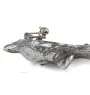 Chihuahua Langhaar - Brosche mit Clip, Startnummernhalter, versilberte Anstecknadel für Hundeausstellungen der Marke Art-Dog