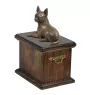 Chihuahua short-haired, Chihuahua smooth - urn for the ashes of a dog, urn with a statuette, elegant urn in the classic style of the Art-Dog brand