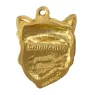 Chihuahua long-haired - keychain and necklace with a dog in a box, high-quality gold-plated product, Art-Dog brand