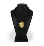 Chihuahua long-haired - keychain and necklace with a dog in a box, high-quality gold-plated product, Art-Dog brand