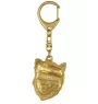 Chihuahua long-haired - keychain and necklace with a dog in a box, high-quality gold-plated product, Art-Dog brand