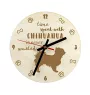 Chihuahua Langhaar - Hundeuhr, Holzuhr, Wanduhr für Hundefreunde, Tisch- und Regaluhr, Art-Dog