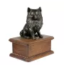 Chihuahua à poil court - urne pour les cendres d'un chien avec une statuette, urne personnalisée en bois, petite urne pour les cendres de chien de la marque Art-Dog