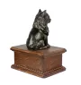 Chihuahua short-haired, Chihuahua smooth - urn for dog ashes with a statuette, personalized wooden urn, small urn for dog ashes by Art-Dog brand