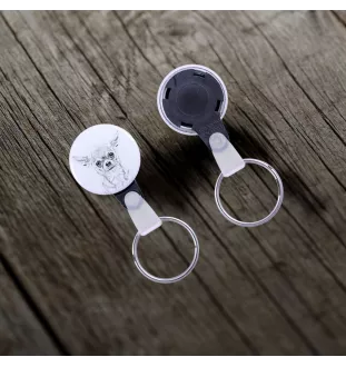 Chihuahua à poil long - porte-clés avec l'image d'un chien, pendentif avec la propre graphique de la marque Art-Dog