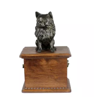 Chihuahua à poil court urne pour les cendres du chien, urne en bois avec la silhouette d'un chien, urne classique pour les cendres de chien de la marque Art-Dog