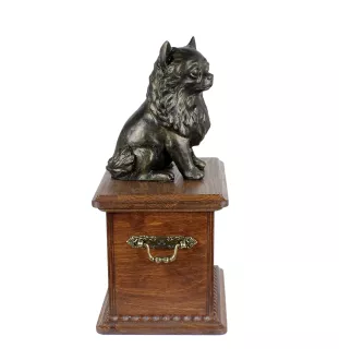 Chihuahua Kurzhaar - Hund Ascheurne, Holzurne mit Hundesilhouette, klassische Hund Ascheurne von der Marke Art-Dog