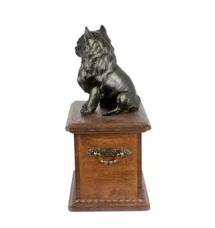 Chihuahua Kurzhaar - Hund Ascheurne, Holzurne mit Hundesilhouette, klassische Hund Ascheurne von der Marke Art-Dog