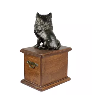 Chihuahua short-haired, Chihuahua smooth - urn for dog ashes, wooden urn with a dog silhouette, classic urn for dog ashes by Art-Dog brand