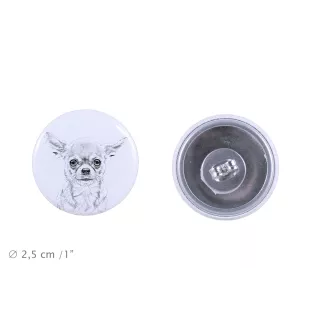 Chihuahua długowłosy kolczyki z psem mały Art-Dog