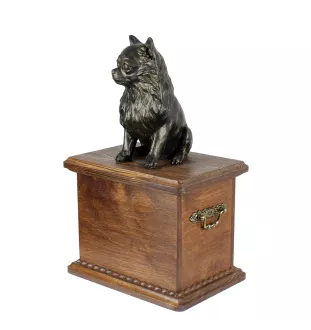 Chihuahua Kurzhaar - Hund Ascheurne, Holzurne mit Hundesilhouette, klassische Hund Ascheurne von der Marke Art-Dog