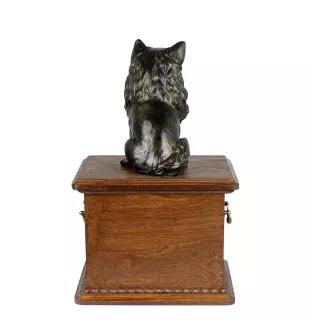 Chihuahua short-haired, Chihuahua smooth - urn for dog ashes, wooden urn with a dog silhouette, classic urn for dog ashes by Art-Dog brand