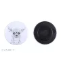 Chihuahua Langhaar Magnet mit einem Hundepfotenabdruck, außergewöhnlich leicht, starker Magnet, handgefertigtes Produkt der Marke Art-Dog