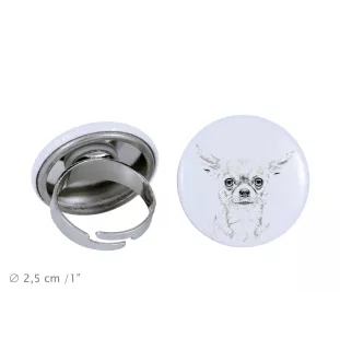 Chihuahua à poil long - bijoux pour femmes avec l'image d'un chien, produit fait à la main, possibilité d'ajouter sa propre photo, marque Art-Dog