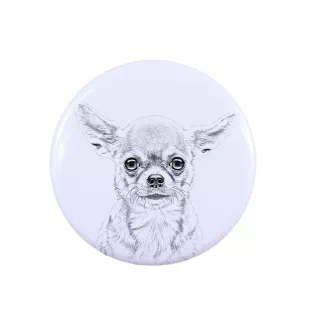 Chihuahua długowłosy przypinka z psem mała Art-Dog