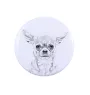 Chihuahua Langhaar - Anstecknadel mit Ihrem Hund, fügen Sie Ihr eigenes Foto hinzu, Marke Art-Dog