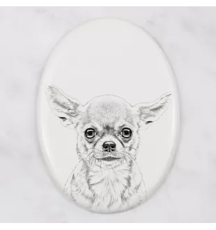 Chihuahua krótkowłosy płyta nagrobna ze zdjęciem psa Art-Dog