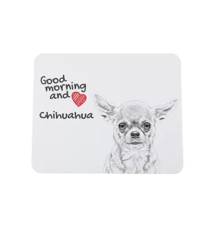 Chihuahua Kurzhaar - Mauspad mit Druck, personalisiertes Mauspad mit Hund, einzigartiges Gadget für Büroangestellte von Art-Dog.