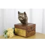 Chihuahua long-haired - urn for dog ashes with a statuette, small urn for a dog, personalized urn with a bust of a dog by Art-Dog brand