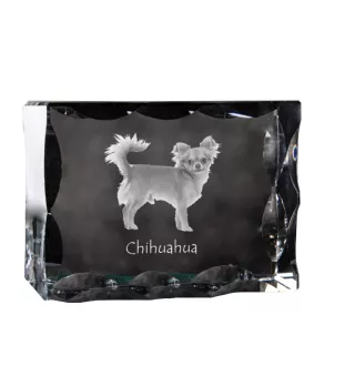 Chihuahua krótkowłosy ramka kryształowa z psem Art-Dog