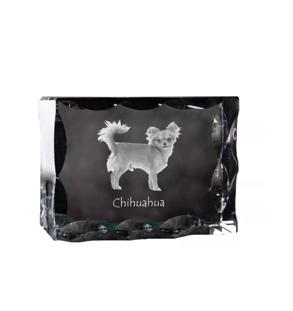 Chihuahua krótkowłosy ramka kryształowa z psem Art-Dog
