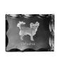 Chihuahua à poil court - cristal avec photo de chien, statuette en verre avec photo, cadre exceptionnel avec photo de la marque Art-Dog