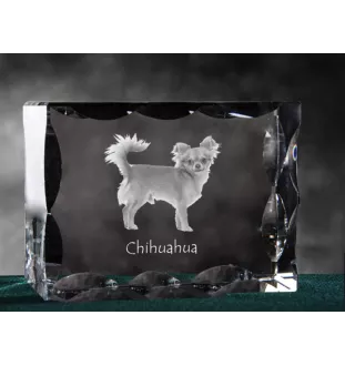 Chihuahua krótkowłosy ramka kryształowa z psem Art-Dog