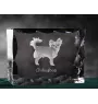 Chihuahua à poil court - cristal avec photo de chien, statuette en verre avec photo, cadre exceptionnel avec photo de la marque Art-Dog