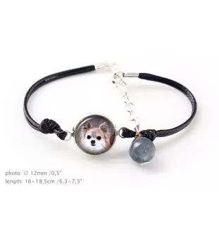 Chihuahua à poil long - ensemble de bijoux avec votre photo, accessoire féminin, article fait main, produit fabriqué à la main avec passion pour la création de la marque Art-Dog