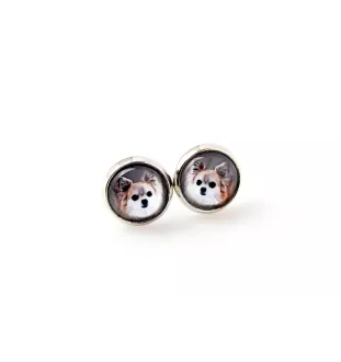 Chihuahua long-haired - a set of jewelry with your photo, a woman's ornament, handmade item, a product made with passion for creating the Art-Dog brand.