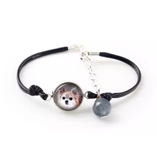 Chihuahua à poil long - ensemble de bijoux avec votre photo, accessoire féminin, article fait main, produit fabriqué à la main avec passion pour la création de la marque Art-Dog
