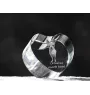 Chihuahua à poil long - une photo de chien dans un cristal, un cœur en cristal, un cadre photo exceptionnel de la marque Art-Dog