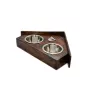 Chihuahua long-haired - wooden stand with bowls for a dog, decorative dog bowls, a gift for adopting a dog from the Art-Dog brand