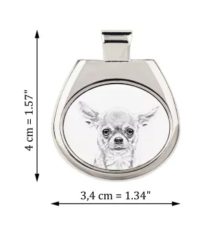 Chihuahua à poil court - collier avec chien, pendentif personnalisé avec photo, collier unique pour femmes et hommes de la marque Art-Dog