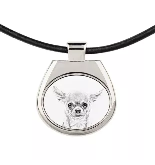 Chihuahua krótkowłosy zawieszka naszyjnik z psem Art-Dog