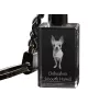 Chihuahua short-haired, Chihuahua smooth - Crystal key ring with dog photo, illuminated key ring, unique gift by Art-Dog brand