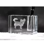 Chihuahua Kurzhaar - Stifthalter, Kristallorganizer mit Hundefoto, einzigartige Schreibtischdekoration der Marke Art-Dog
