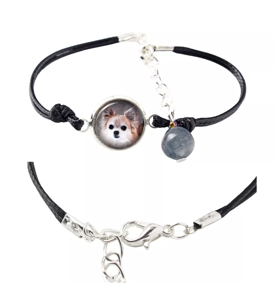 Chihuahua à poil long - bracelet dans une boîte avec votre photo, bijoux féminins, cadeau parfait de la marque Art-Dog