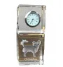 Chihuahua à poil court - montre en cristal avec photo, photo de chien dans un cristal, horloge de bureau personnalisée de la marque Art-Dog