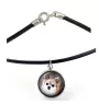 Chihuahua à poil long - collier dans une boîte, élégant bijou, pendentif de la marque Art-Dog