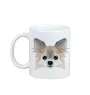 Chihuahua long-haired - cup with a geometric dog image and the inscription Art-Dog