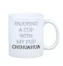 Chihuahua long-haired - cup with a geometric dog image and the inscription Art-Dog