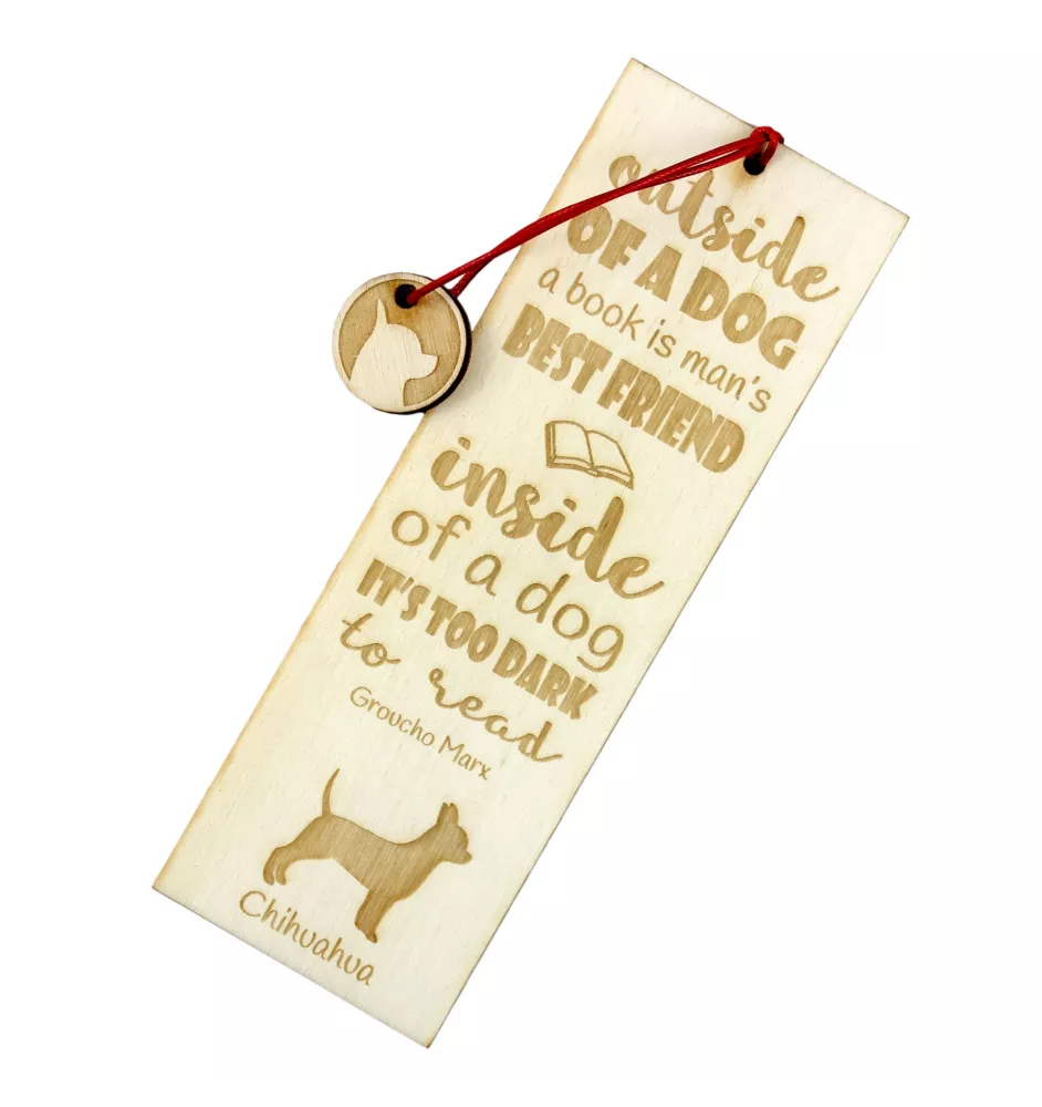 Chihuahua à poil court - marque-page pour livre avec chien, marque-page personnalisé, cadeau pour les amateurs de livres de la marque Art-Dog