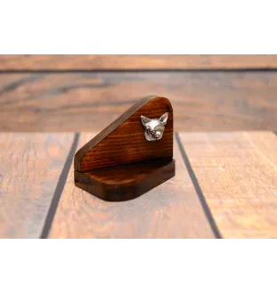 Chihuahua à poil court - bougeoir en bois avec un chien, support pour bougie chauffe-plat, lieu de mémoire pour chien de la marque Art-Dog
