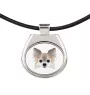 Chihuahua à poil long - collier avec une photo et un motif géométrique de la marque Art-Dog